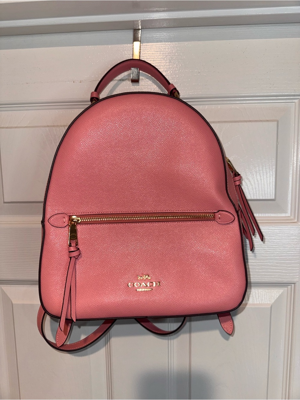 Coach Pink Saffiano Leather Mini Backpack with Gold Hardware. NWOT